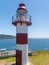 Lighthouse in the Spanish fortress in Niebla, Valdivia, Patagonia, Chile