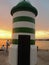 Lighthouse, stands, proudly, beautiful, zadar, view, sunset, sea