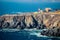 Lighthouse on the Stone Rocks of the Pacific Ocean Coastline near Vina del Mar, Chile