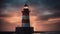 lighthouse at sunset highly detailed Poolbeg Lighthouse