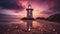 lighthouse at sunset highly intricately detailed photograph of Lighthouse at talacre in the afterglow following a storm