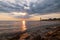 Lighthouse at sunset, Sevastopol,