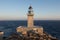Lighthouse Tenaro at sunset