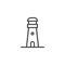 Lighthouse tower outline icon