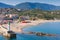 Lighthouse tower in Port of Propriano,Corsica
