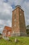 Lighthouse tower in Svaneke on the island Bornholm. Denmark