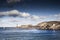 Lighthouse towers and german bunker coastline in atlantic wall,