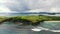 Lighthouse on a tropical island, view from above. Basot Island, Caramoan, Camarines Sur, Philippines.