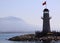 Lighthouse with the Turkish flag