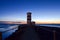 Lighthouse in twilight at Gardur, Iceland