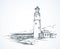 Lighthouse. Vector drawing