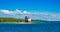 Lighthouse view leaving the island.