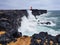 Lighthouse on volcanic icelandic coast