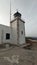 The lighthouse Vrisaki at Lavrion, Attica, Greece