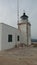 The lighthouse Vrisaki at Lavrion, Attica, Greece