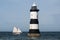 Lighthouse on the Welsh coast