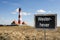 Lighthouse Westerhever with chalkboard