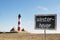 Lighthouse Westerhever with chalkboard