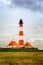 The lighthouse of westerhever at the northsea