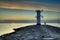 Lighthouse windmill Stawa Mlyny in Swinoujscie, Baltic Sea