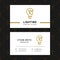 Lighting business card template, lamp shop layout, electricals factory