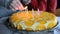 Lighting candles on a birthday cake