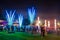 Lighting displays in an Auckland, New Zealand park during Matariki celebrations