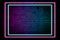 Lighting Effect frame pink and blue neon on brick wall for background party or your text