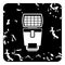 Lighting flash icon, grunge style