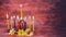 Lighting Hanukkah candles celebration