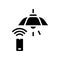 lighting lamp remote control glyph icon vector illustration