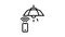 lighting lamp remote control line icon animation