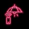 lighting lamp remote control neon glow icon illustration