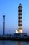 Lighting lighthouse in Lido di Jesolo, Italy