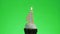 Lighting a number nine birthday candle on a delicious cup cake, green screen 4