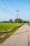 Lighting poles along the road