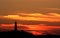 Lighting Trafalgar Lighthouse and sunset, Spain
