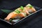 Lightly Broiled Salmon Cheese Sushi