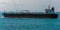 A lightly laden tanker sailing in the Singapore Straits in Asia