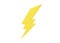 Lightning 3d illustration - thunder power icon, energy quick bolt and electric flash. Fast thunderbolt cartoon symbol