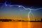 Lightning above the lake