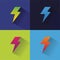 Lightning abstract logo icon for design