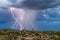 Lightning in the Arizona desert