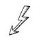 Lightning arrow icon. isolated object