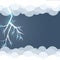 Lightning bolt cloud thunderstorm vector