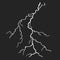 Lightning Bolt on Dark Background. Thunderbolt. Vector