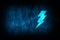 Lightning bolt icon abstract blue background illustration digital texture design concept