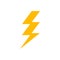 Lightning bolt icon. Thunder flash power electric sign. Thunderbolt illustration fast arrow