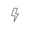 Lightning bolt line icon