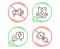 Lightning bolt, Speakers and Megaphone icons set. Dislike sign. Messenger, Sound, Advertisement. Vector